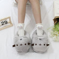 Warm women's cat-face slippers – full-coverage cat-face design, plush, indoor home use