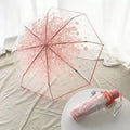 Korean Style Folding Umbrella with Cherry Blossom Design