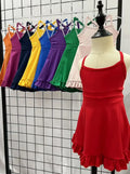 Soft girls' knit dress – knee-length, cotton-elastane, casual wear for active play