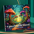 colouring Book 22 Page Psychedelic Forest Stress Relief Activity Gift Fall 2025 Trend