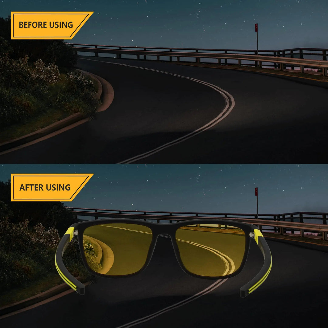 Polarized Sunglasses Square Frame Night Vision Driving Outdoor Sports Lightweight Comfort 100 Percent UV Fall 2025