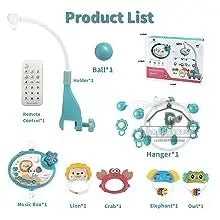 Musical Baby Mobile Projection Remote Newborn Sensory Toys