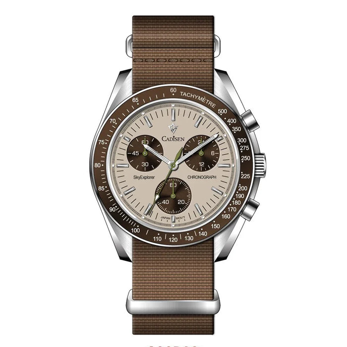 Quartz Chronograph Canvas Watch With Sapphire Crystal