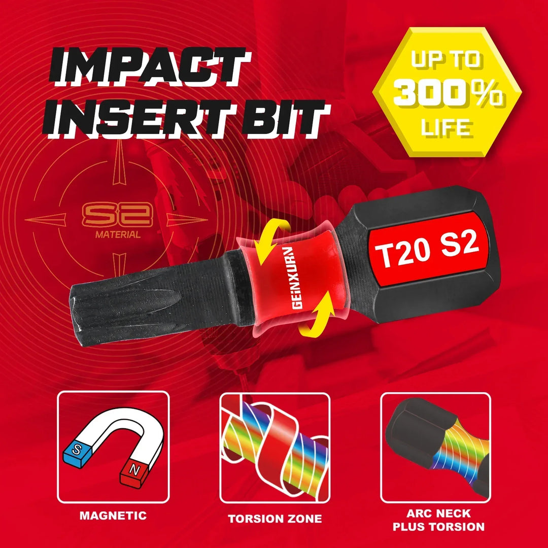 Impact Screwdriver Bits Set S2 Steel 32Piece With Magnetic Bit Holder And Case Fall 2025 DIY Gift