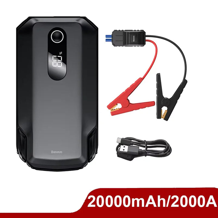 Car Jump Starter 1000A Emergency Booster Power Bank 12V Road Trip Ready For Emergencies