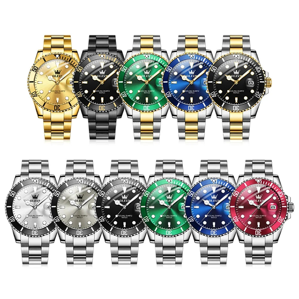 Quartz Watch Stainless Steel Date Classic Dress Watch Gift