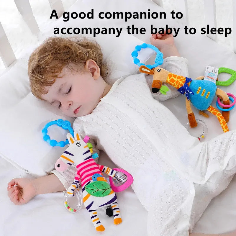 Giraffe Spiral Crib Toy Newborn Sensory Toys Rattle