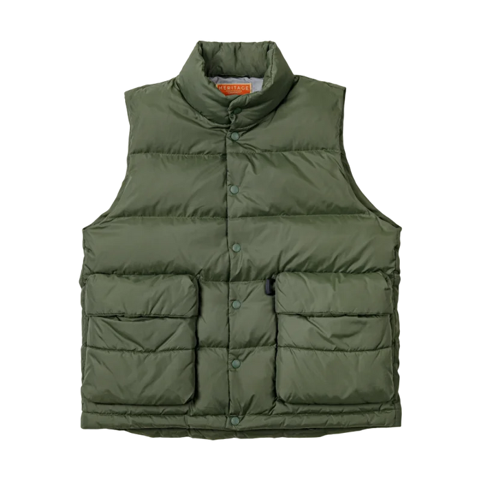Insulating Men's Puffer Vest - Stand-Up Collar, Duck Down