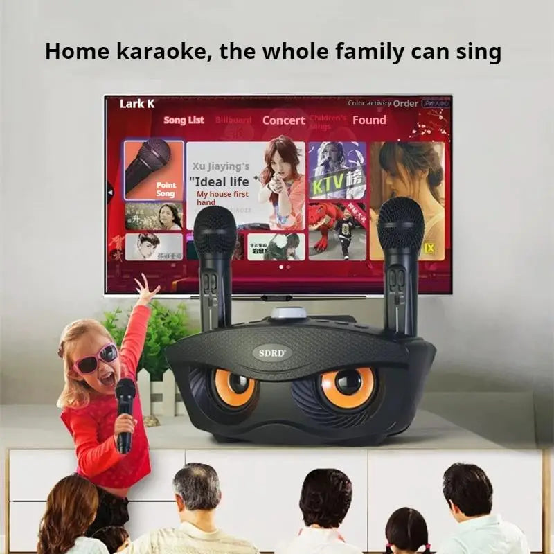 Bluetooth Karaoke Speaker 30W Portable System Home Party Karaoke Machine Dual Microphones TikTok Viral Fall 2025 Gift