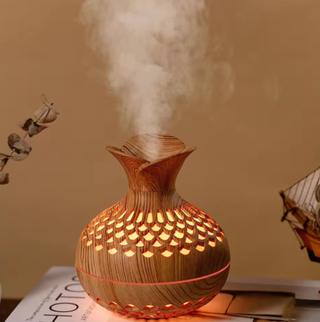 Wood Grain Humidifier 300ml USB Aroma Diffuser for Home Use
