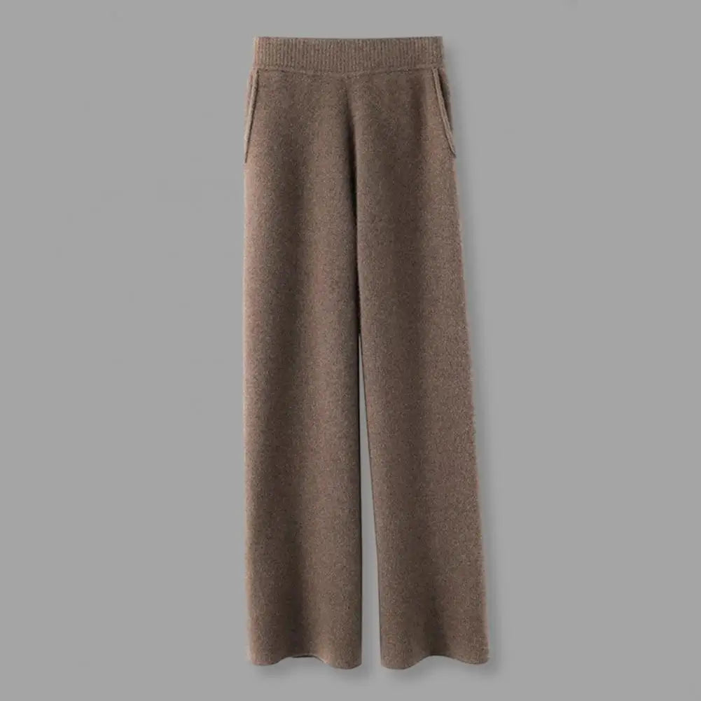 Drape High Waist Wide Leg Trousers For Women Casual Loose Fit, Autumn Winter Trousers