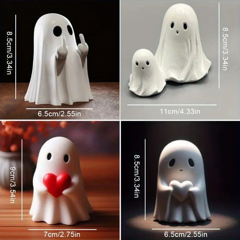 Middle Finger Ghost Statue Resin Halloween 2025 Centerpiece