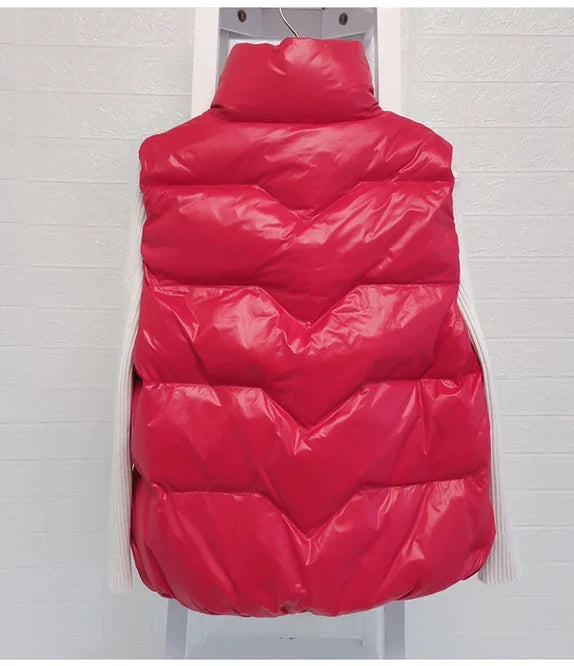 Insulating Women Vest - Loose Puffer, Polyester, Winter