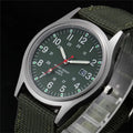Quartz Field Watch Nylon Strap Military Style Date Luminous