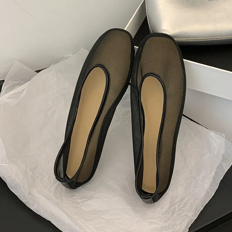 Lightweight Women Ballet Flats - Shallow Slip On Mesh