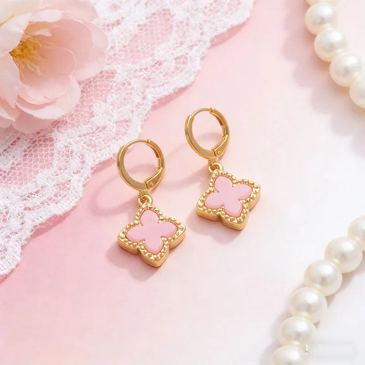 Earrings Four Leaf Clover Pendant Dangle jewellery Gift Idea Spring 2026 Trendy Party Accessory