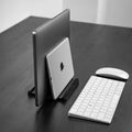 Vertical Laptop Stand with Adjustable Width - Space-Saving Computer Accessories for Office Desks