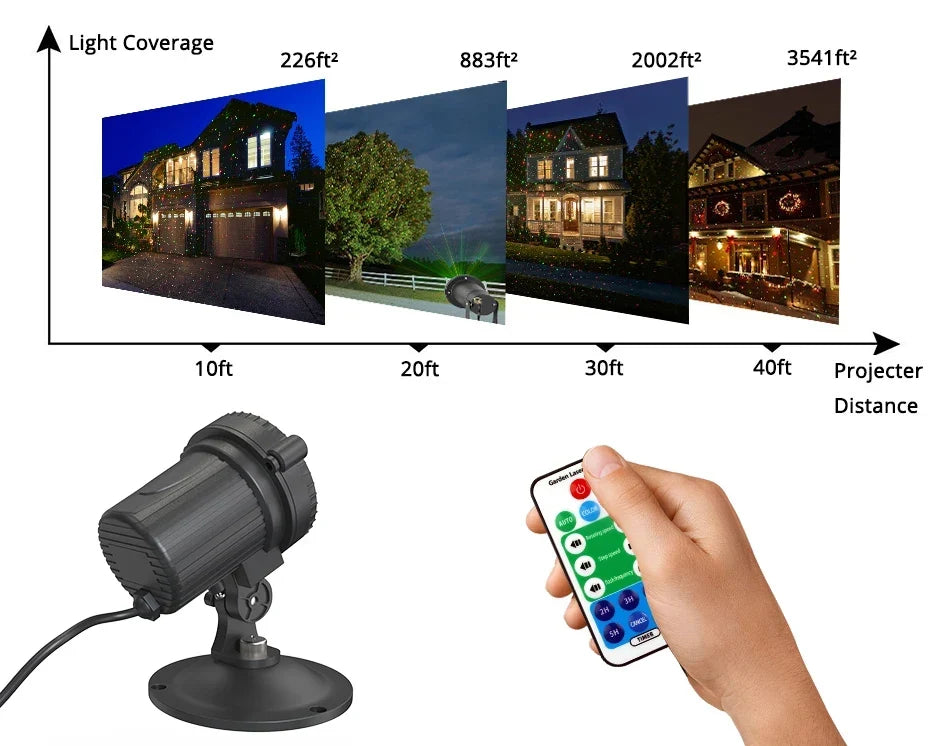 Christmas Laser Light Projector Waterproof Outdoor Garden