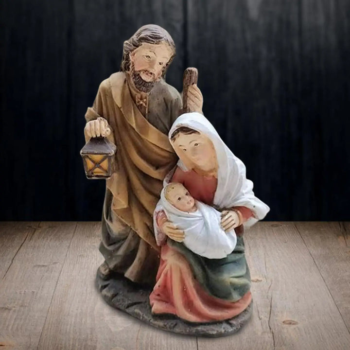 Nativity Scene Figures Resin Holy Family Statue Christmas Decor Gift Idea 2025 Keepsake