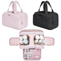 Waterproof women's travel cosmetic bag – large capacity wash bag, bathroom toiletries partition organizer