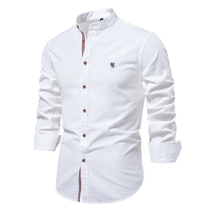 Cotton Long Sleeve Shirt for Men - Solid colour Casual Wear, High Quality
