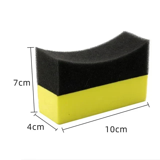 Car Wheel Polishing Sponge Brush Curved Tire Cleaner Contour Dressing Applicator 2 Pack Fall 2025 Gift