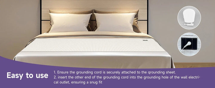 Earthing Grounding Bed Sheet 95 Cotton 5 Silver Fiber
