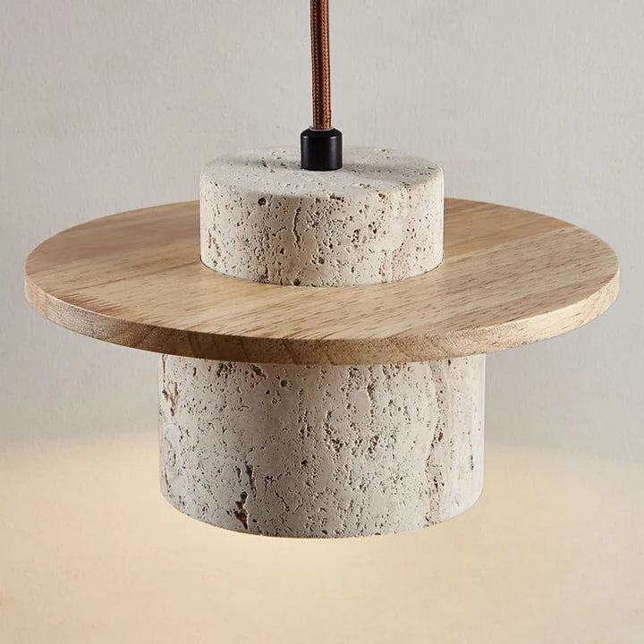 Japandi Wabi Sabi Stone Pendant Light Rustic Bedroom Cafe Lamp