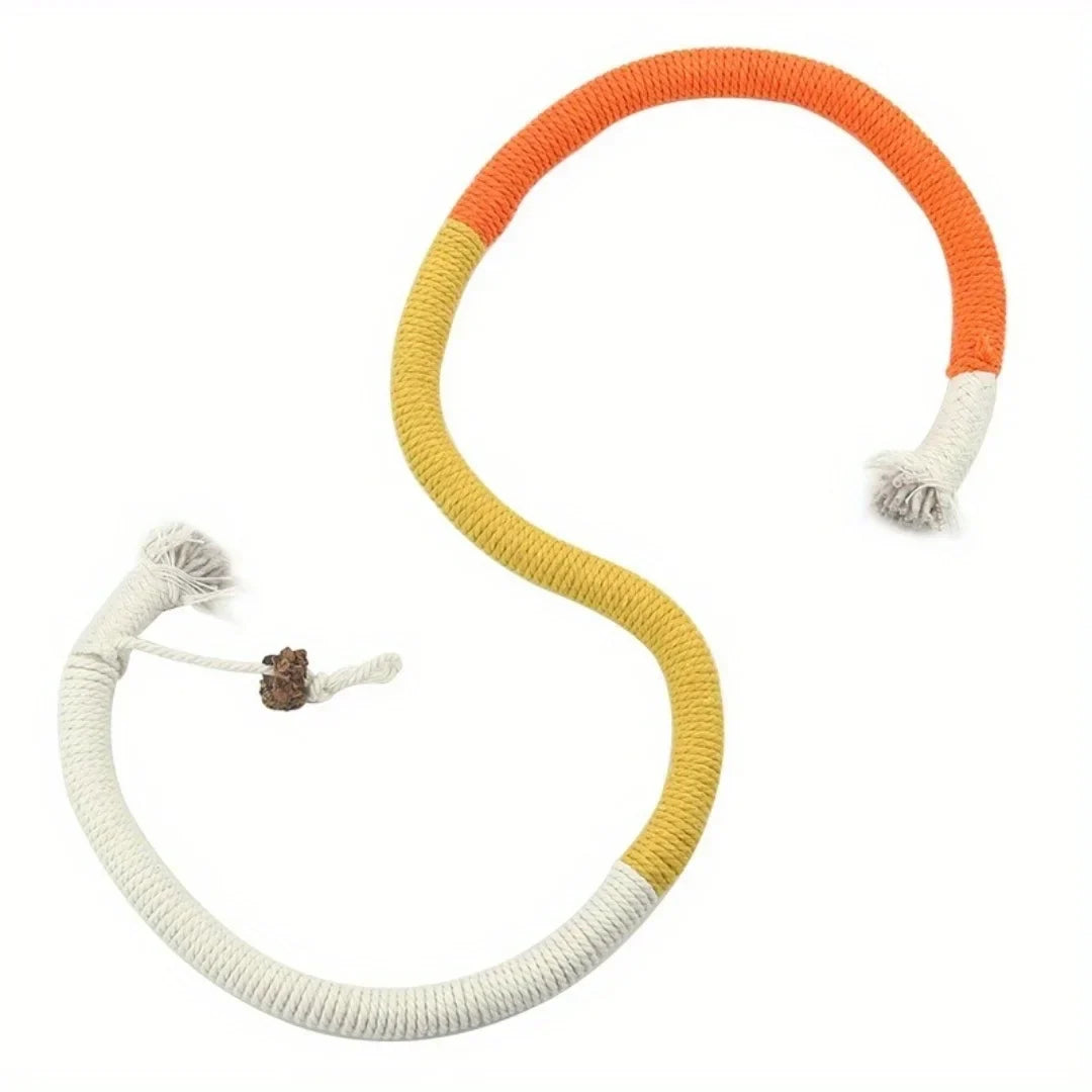 Cotton Cat Chew Toy for Teeth Cleaning - Catnip Rope Teething Toy for Indoor Cats