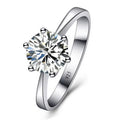 Engagement Ring Sterling Silver Solitaire Ring Austrian Crystal Fall 2026 Timeless Sparkle Gift Idea