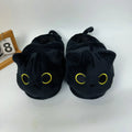 Soft Cozy Unisex Slippers - Siamese Cat Plush Cartoon Design, Canvas, Indoor Use