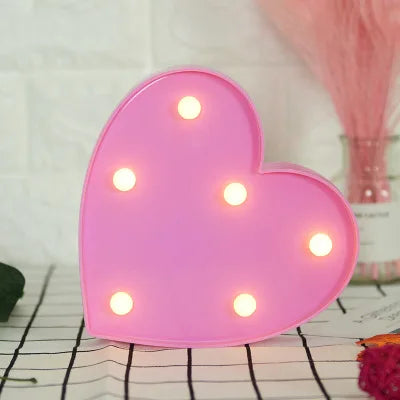 Romantic Heart LED Night Light - Warm White Lamp, An Elegant Valentine's Day Gift for Weddings & Home Décor