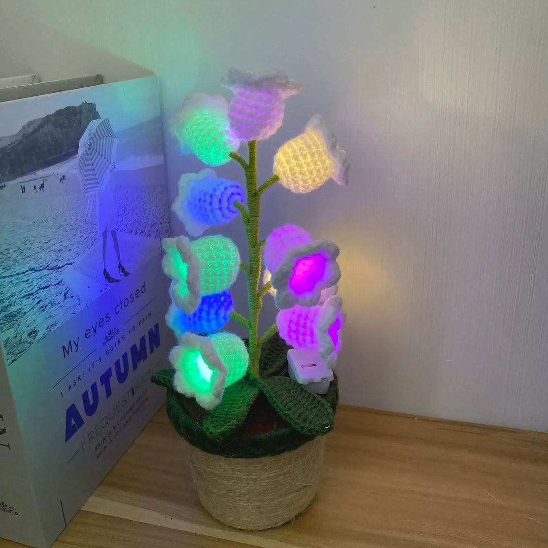 Knitted Lily Of The Valley Cotton Rope Pot Lamp Cozy