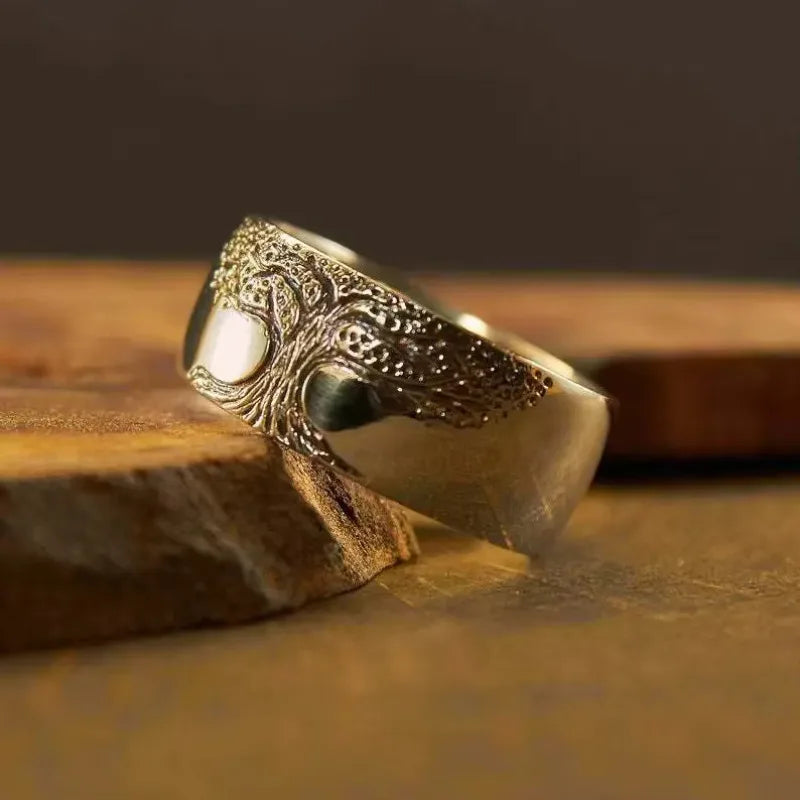 Tree Of Life Ring Unisex Vintage Carved jewellery European American Fashion Fall 2026 Trend Gift Idea