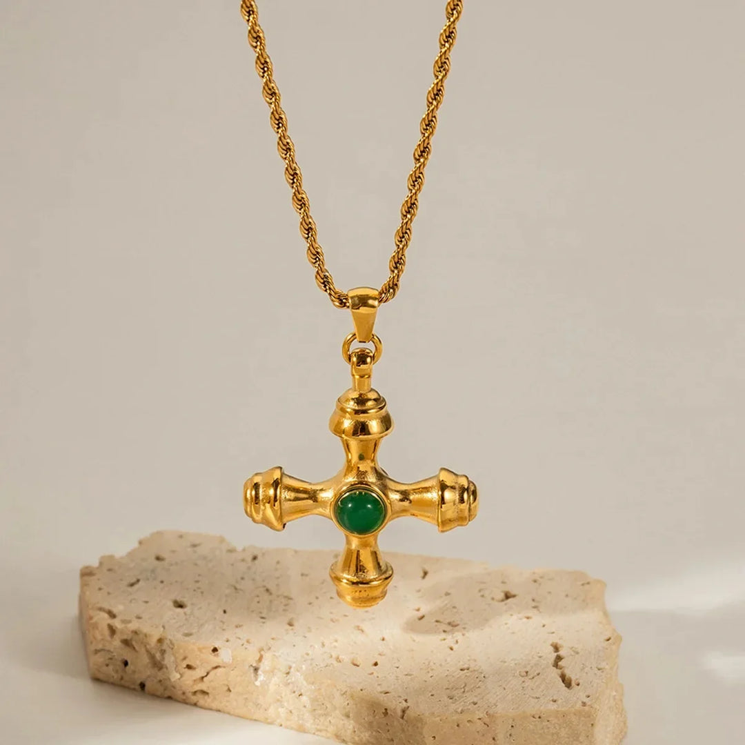 Layered Gold Tone Necklace Set With Resin Stone Pendants Boho Statement jewellery Gift Idea Fall 2026