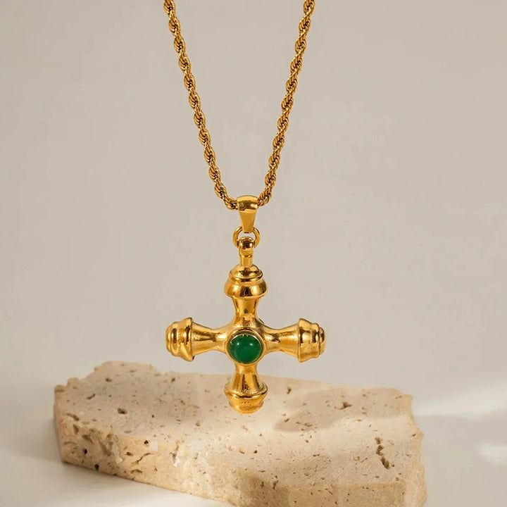 Layered Gold Tone Necklace Set With Resin Stone Pendants Boho Statement jewellery Gift Idea Fall 2026