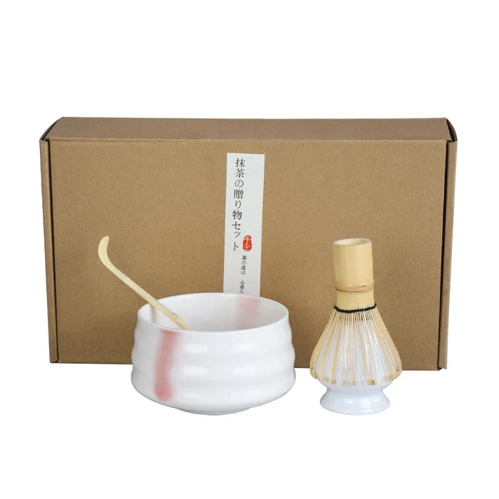 Matcha Tea Set Porcelain 4Pc Handmade Easy Clean Gift Kit