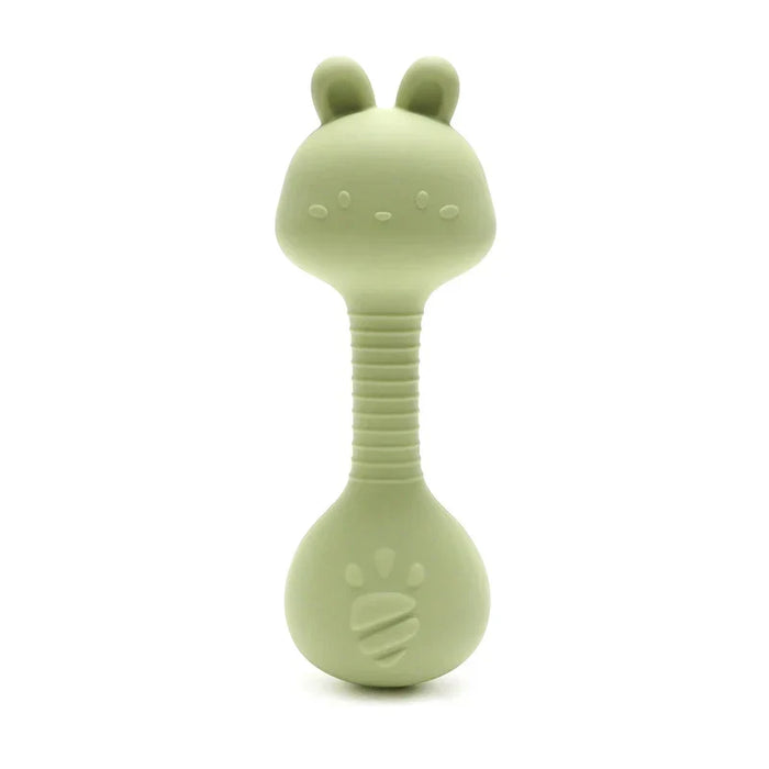 Silicone Rabbit Teether Rattle Newborn Sensory Toys