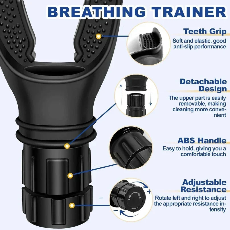 Breathing Trainer Lung Exerciser Adjustable Resistance