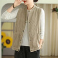 Soft Women's Corduroy Vest - Relaxed Sleeveless, Velvet