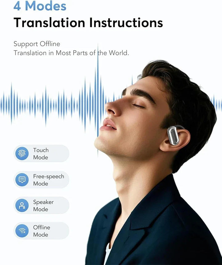 AI Real Time Translator Earbuds 144 Languages ANC Business