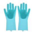Silicone Dishwashing Gloves with Scrubber - Eco-Friendly Household Cleaning Tool