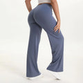 Soft and flattering women's yoga Trousers - mid-waist straight leg, nylon/elastane blend, for gym and Pilates