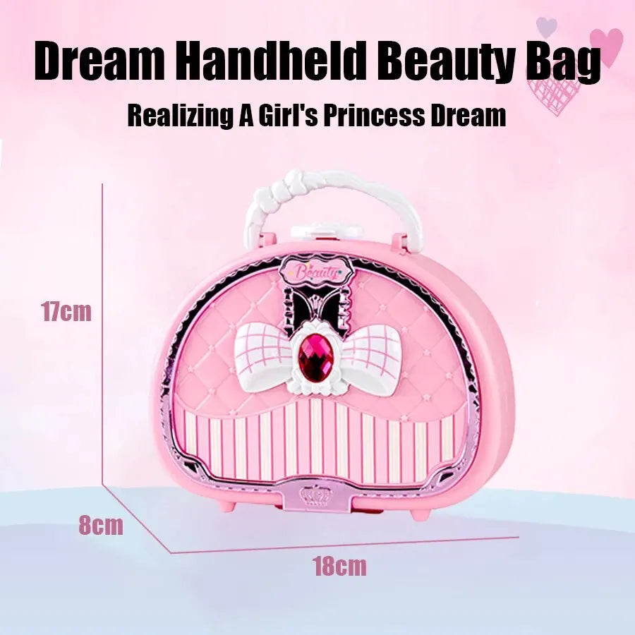 Kids Makeup Kit Washable Pretend Play Cosmetic Set With Mirror NonToxic Safe Gift Idea Back To School 2025