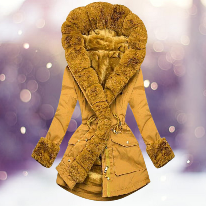 Warm Cozy Women’s Parka - Long Tailored Faux Fur Winter