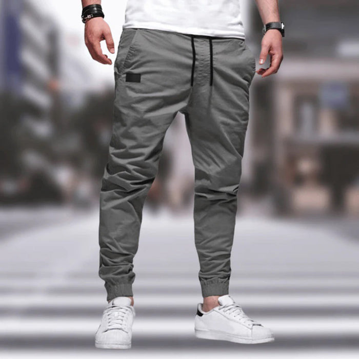 Versatile men's cargo Trousers – relaxed fit, durable polyester, for casual outings