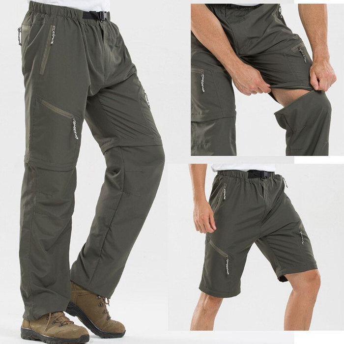 Versatile men's zip-off Trousers – breathable fabric, for outdoor adventures