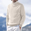 Soft Men's Turtleneck Jumper - Ribbed Cashmere For Winter