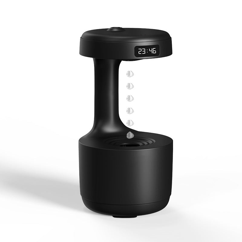 Anti-gravity humidifier with floating water drops