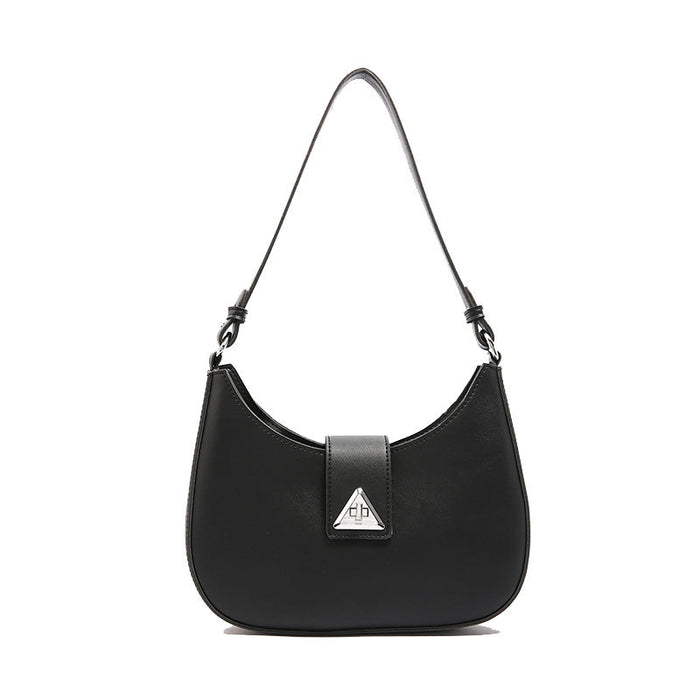 Lightweight Women's Underarm Bag - Curved Silhouette, PU Leather, Everyday Carry